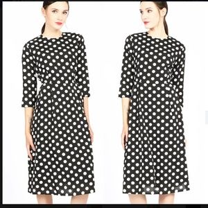 Midi Wrap Belt Polkadot dress